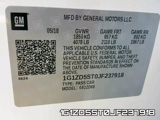 1G1ZD5ST0JF237918 фото 2