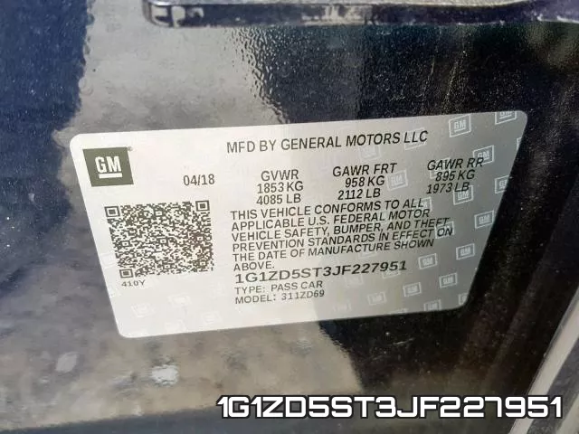 1G1ZD5ST3JF227951 фото 2