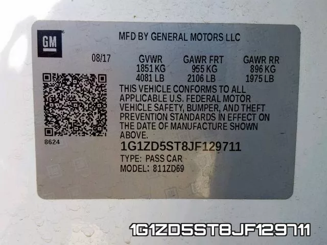 1G1ZD5ST8JF129711 фото 2
