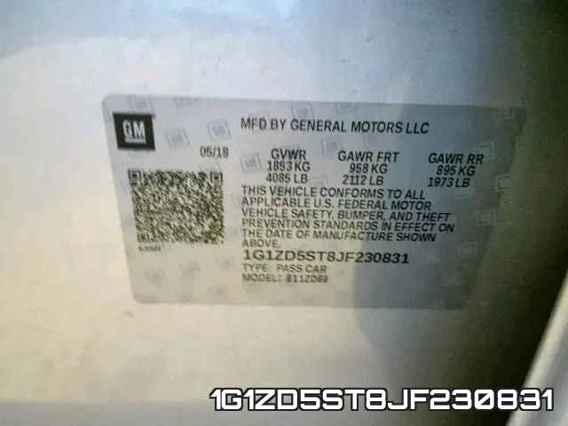 1G1ZD5ST8JF230831 фото 2