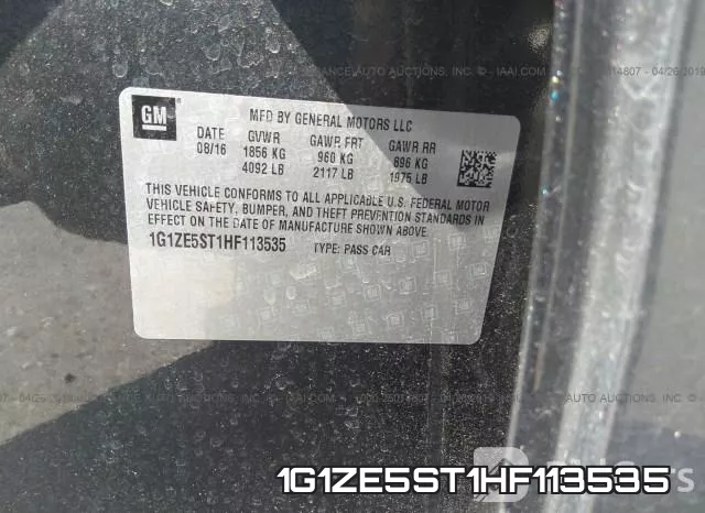 1G1ZE5ST1HF113535 фото 10