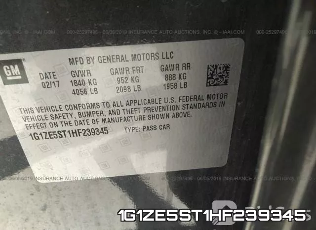 1G1ZE5ST1HF239345 фото 10