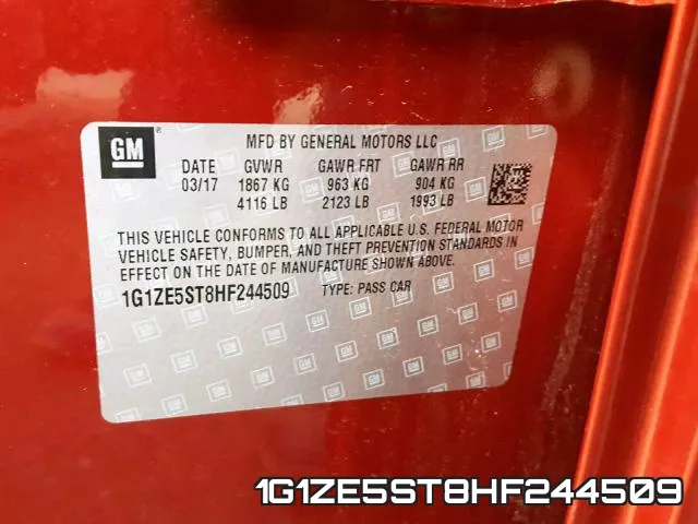 1G1ZE5ST8HF244509 фото 2