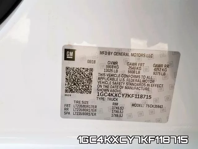 1GC4KXCY7KF118715 фото 2