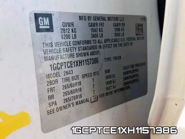 1GCPTCE1XH1157386 фото 2
