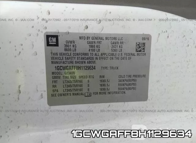 1GCWGAFF8H1129634 фото 10