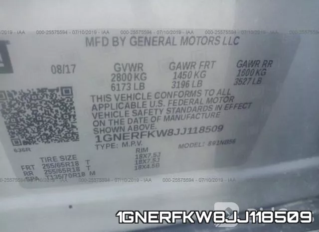 1GNERFKW8JJ118509 фото 10