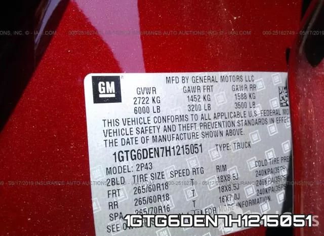 1GTG6DEN7H1215051 фото 10