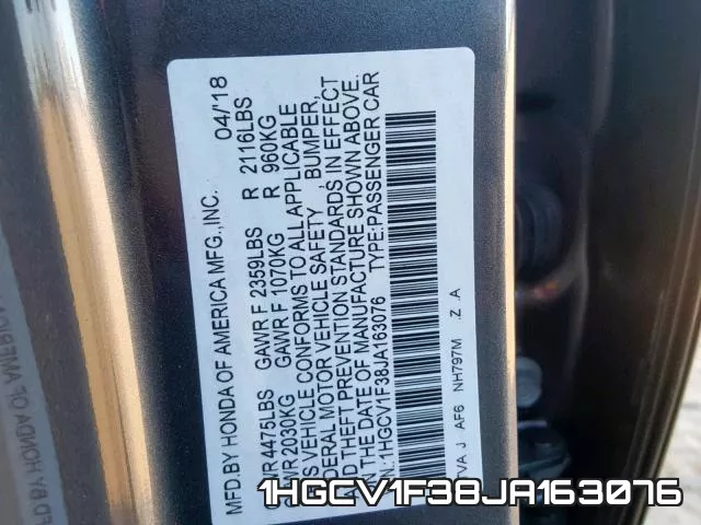1HGCV1F38JA163076 фото 2