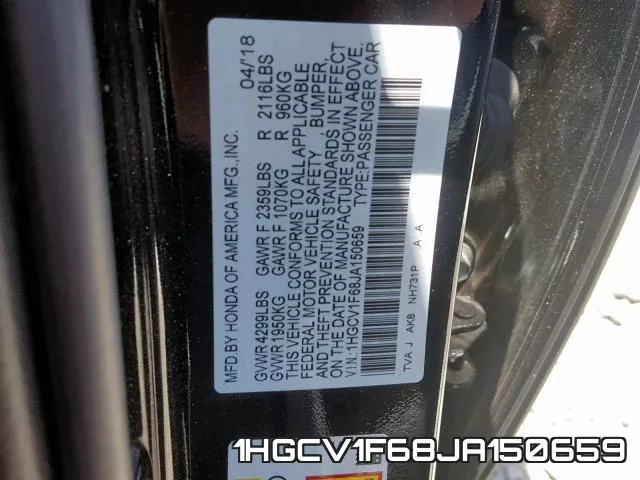 1HGCV1F68JA150659 фото 2