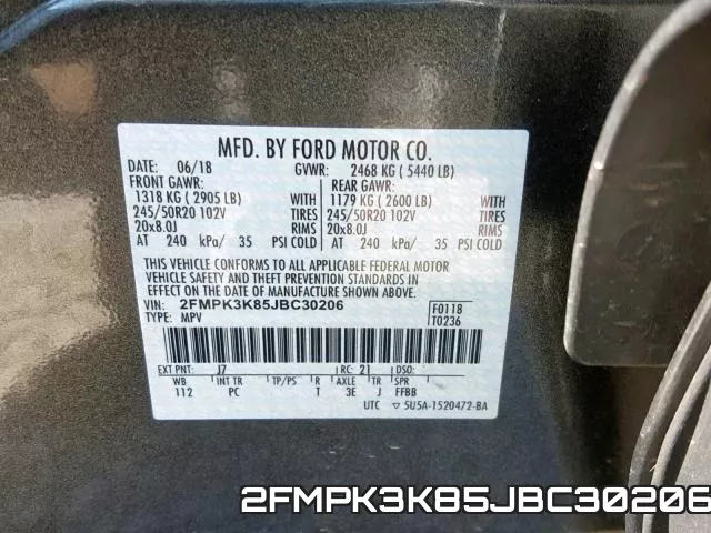 2FMPK3K85JBC30206 фото 2