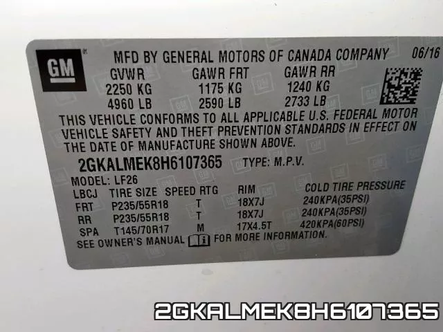 2GKALMEK8H6107365 фото 2