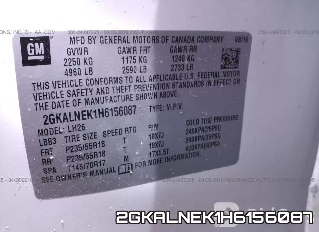2GKALNEK1H6156087 фото 10
