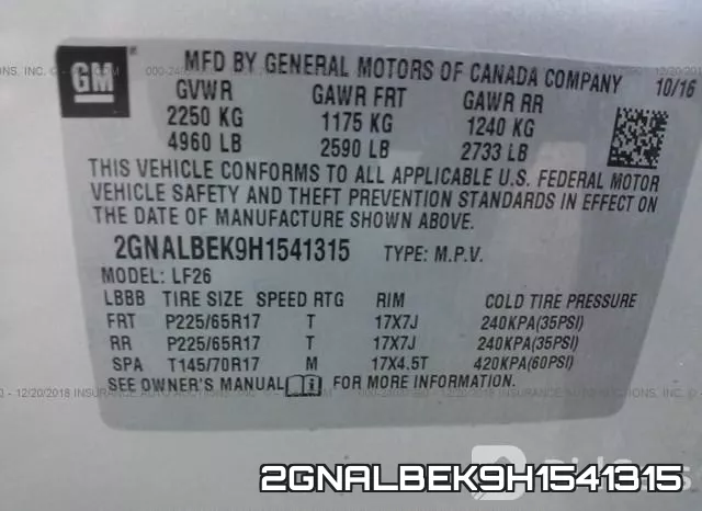 2GNALBEK9H1541315 фото 10