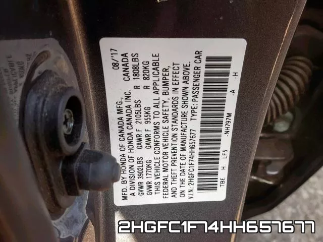2HGFC1F74HH657677 фото 2