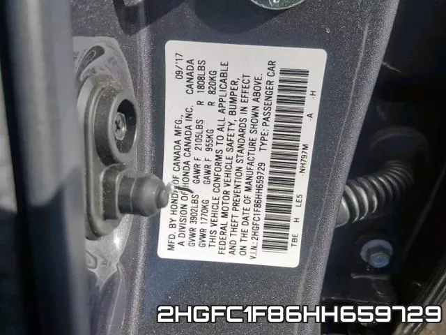 2HGFC1F86HH659729 фото 2
