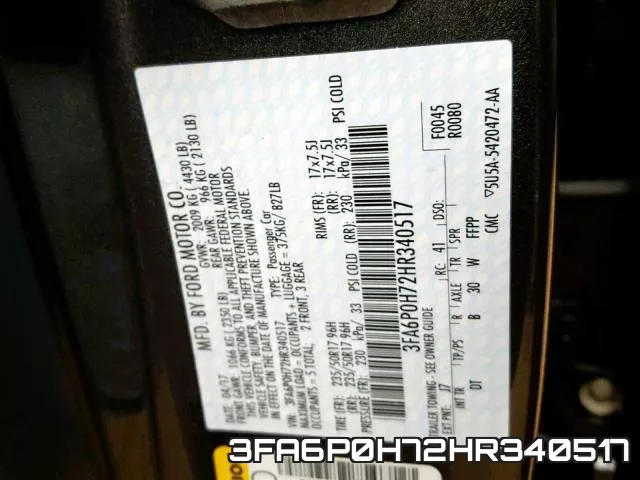 3FA6P0H72HR340517 фото 2