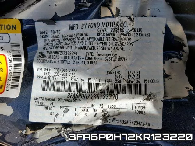 3FA6P0H72KR123220 фото 2