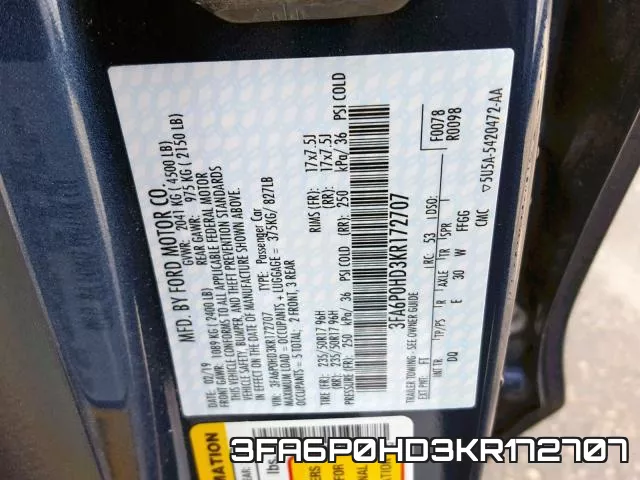 3FA6P0HD3KR172707 фото 2