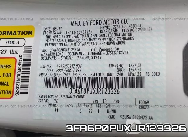 3FA6P0PUXJR123326 фото 10