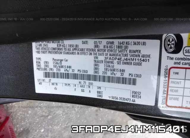 3FADP4EJ4HM115401 фото 10