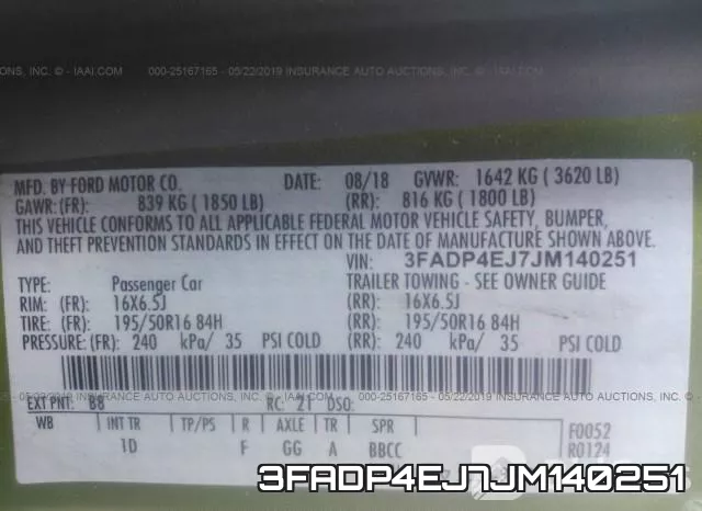 3FADP4EJ7JM140251 фото 10
