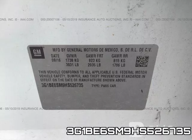 3G1BE6SM9HS526735 фото 10
