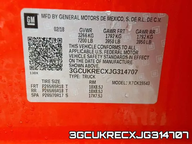 3GCUKRECXJG314707 фото 2