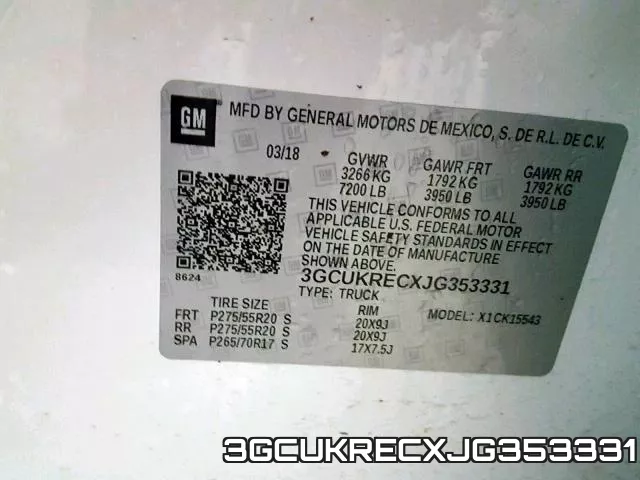 3GCUKRECXJG353331 фото 2