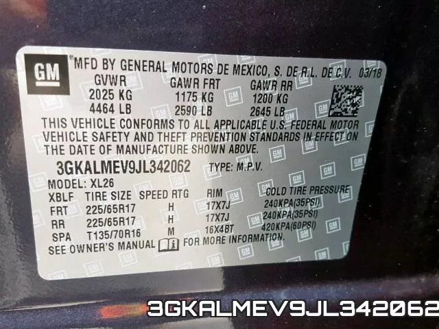 3GKALMEV9JL342062 фото 2