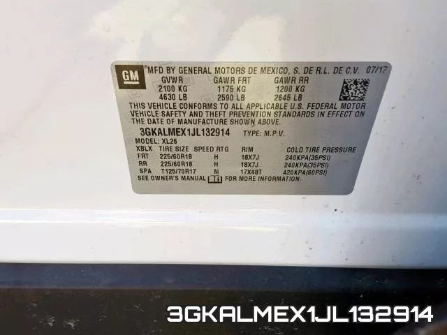 3GKALMEX1JL132914 фото 2