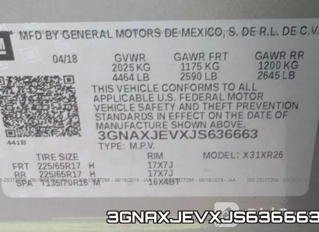3GNAXJEVXJS636663 фото 10