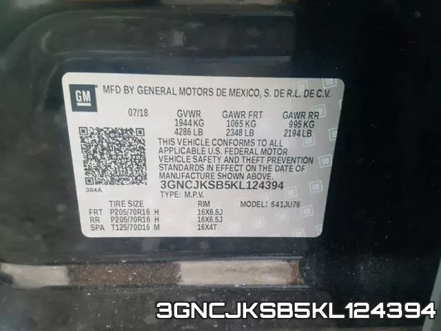 3GNCJKSB5KL124394 фото 2