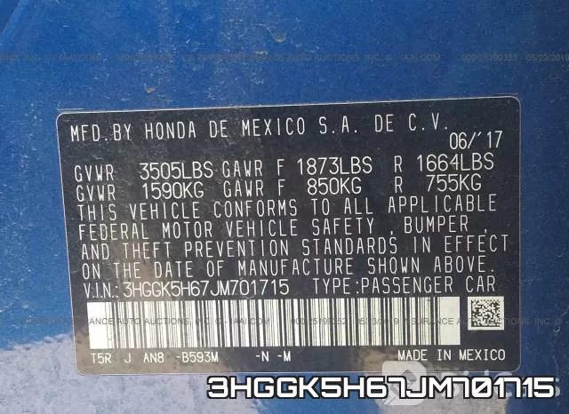 3HGGK5H67JM701715 фото 10