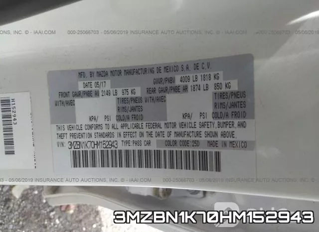 3MZBN1K70HM152943 фото 10
