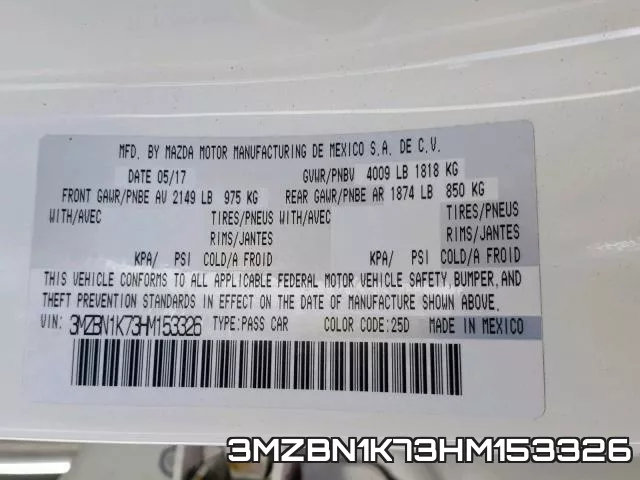 3MZBN1K73HM153326 фото 2
