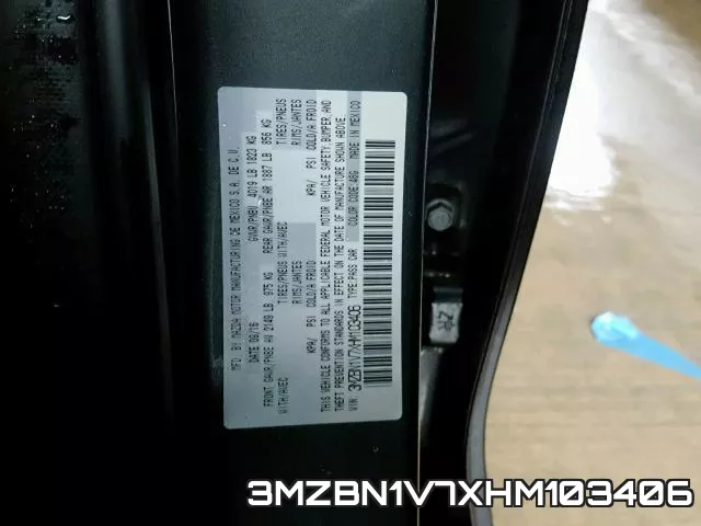 3MZBN1V7XHM103406 фото 2
