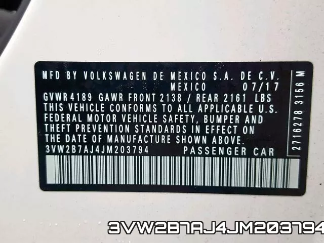 3VW2B7AJ4JM203794 фото 2