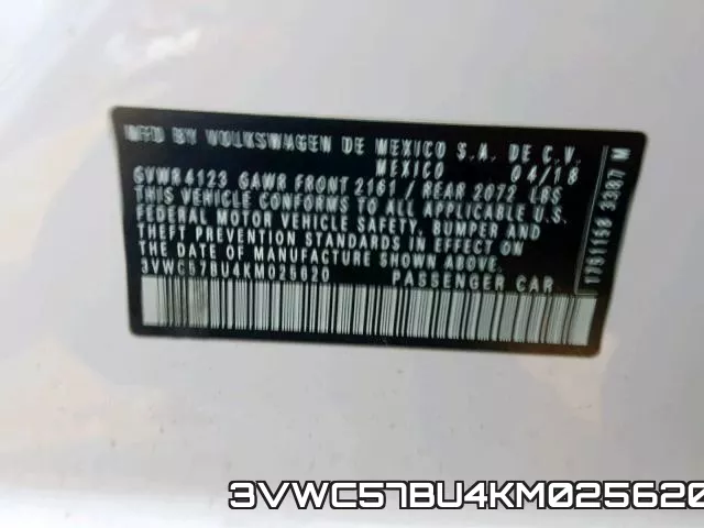 3VWC57BU4KM025620 фото 2