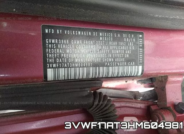 3VWF17AT3HM604981 фото 10