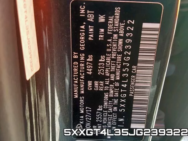 5XXGT4L35JG239322 фото 2
