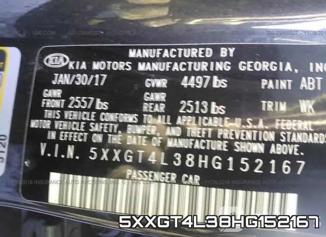 5XXGT4L38HG152167 фото 10