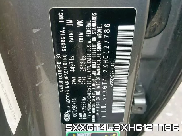 5XXGT4L3XHG127786 фото 2