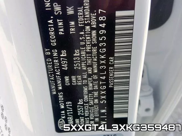 5XXGT4L3XKG359487 фото 2