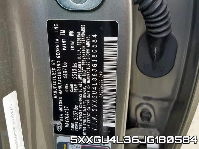 5XXGU4L36JG180584 фото 2
