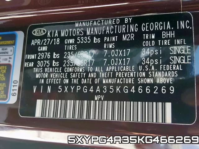 5XYPG4A35KG466269 фото 2