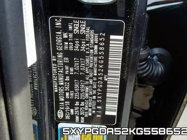 5XYPGDA52KG558652 фото 2