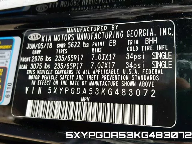 5XYPGDA53KG483072 фото 2