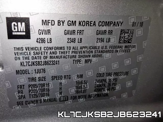 KL7CJKSB2JB623241 фото 2