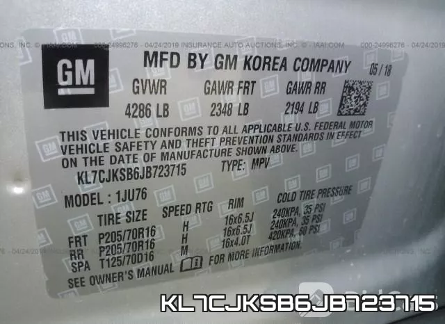 KL7CJKSB6JB723715 фото 10